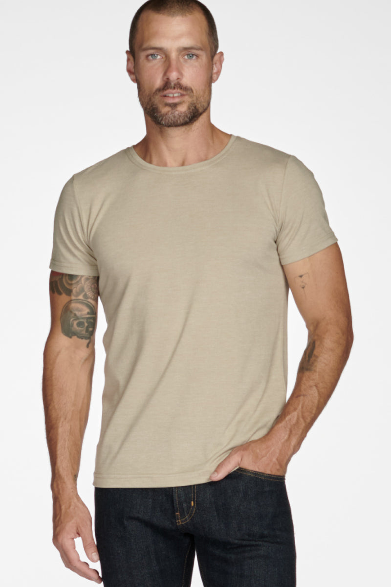 Men's Tri-Blend Crew Tee — Silver Mink