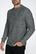 Men's Soft Knit Melange Wide Neck Pullover Sweater - view 20