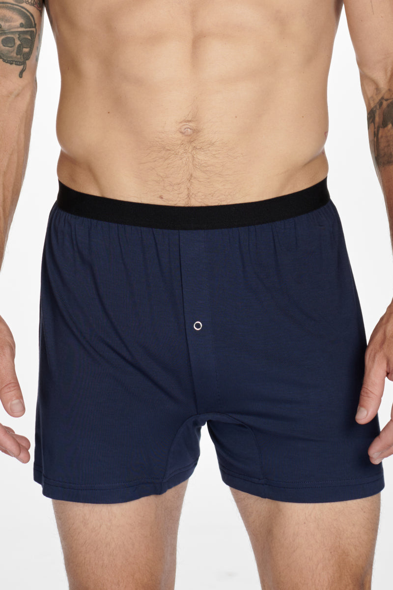Men's Modal Boxer — Navy