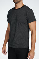 Men's Relaxed Contrast Crew Neck Stripe Tee - view 7