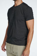 Men's Raw Edge Patch Sleeve Stripe Tee - view 18