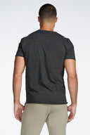 Men's Raw Edge Patch Sleeve Stripe Tee - view 20