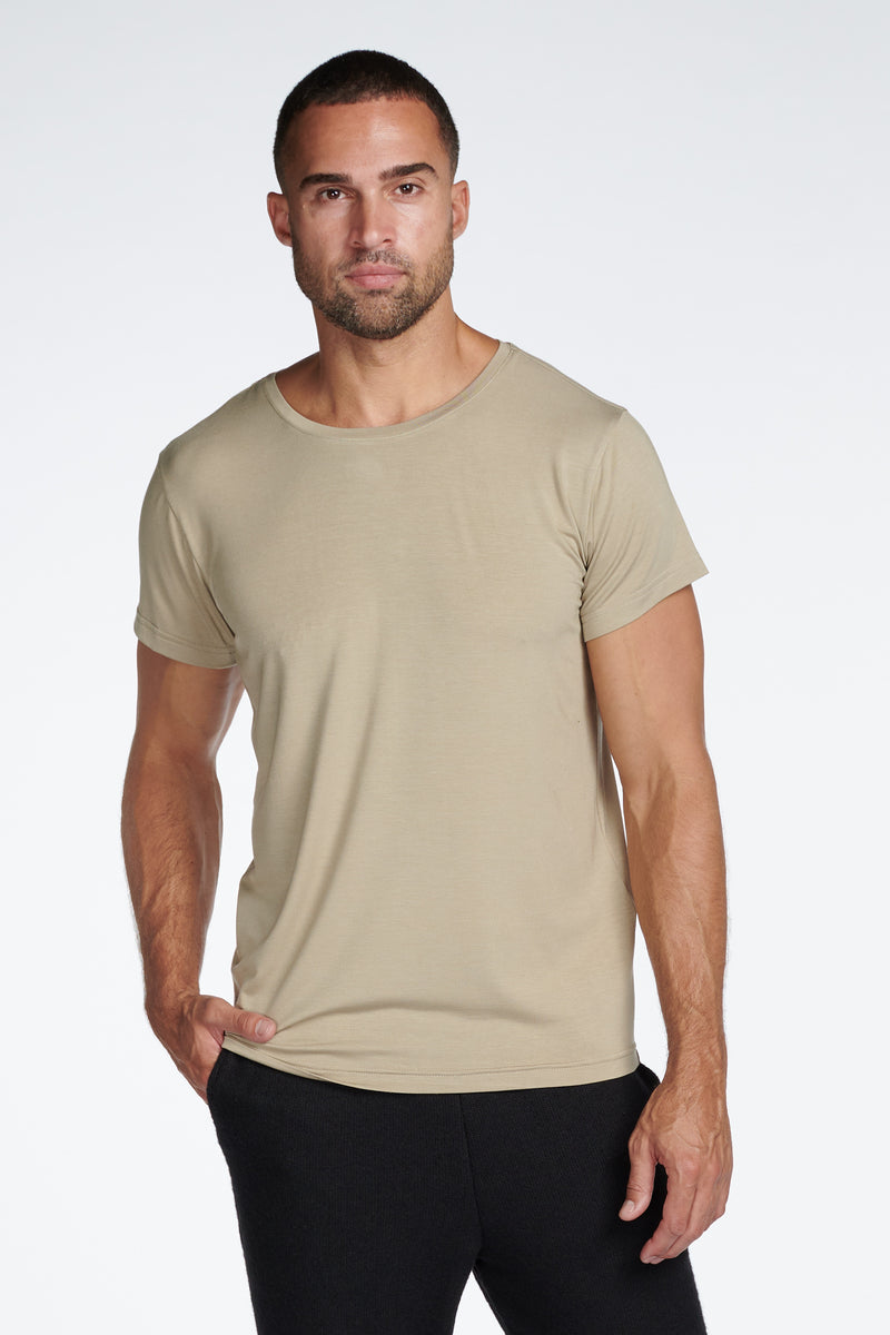 Men's Modal Crew Neck Tee — Silver Mink
