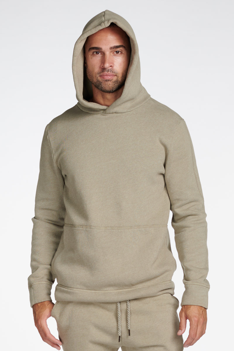 Men's French Terry Pullover Hoodie — Silver Mink