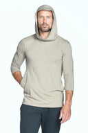 Men's 3/4 Sleeve Cowl Neck Visor Hoodie - view 27