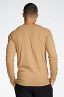 Men's Linen Blend Wide Cuff Long Sleeve Tee - view 5