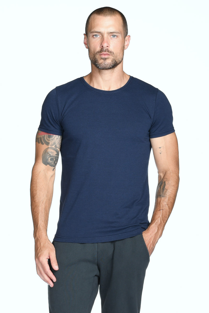 Men's Tri-Blend Crew Tee — Navy