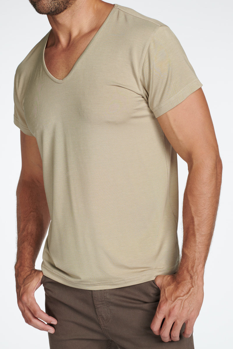 Men's Modal Modern V-Neck Tee Shirt – Mika Jaymes