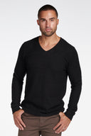 Men's Soft Knit Melange V-Neck Sweater - view 2