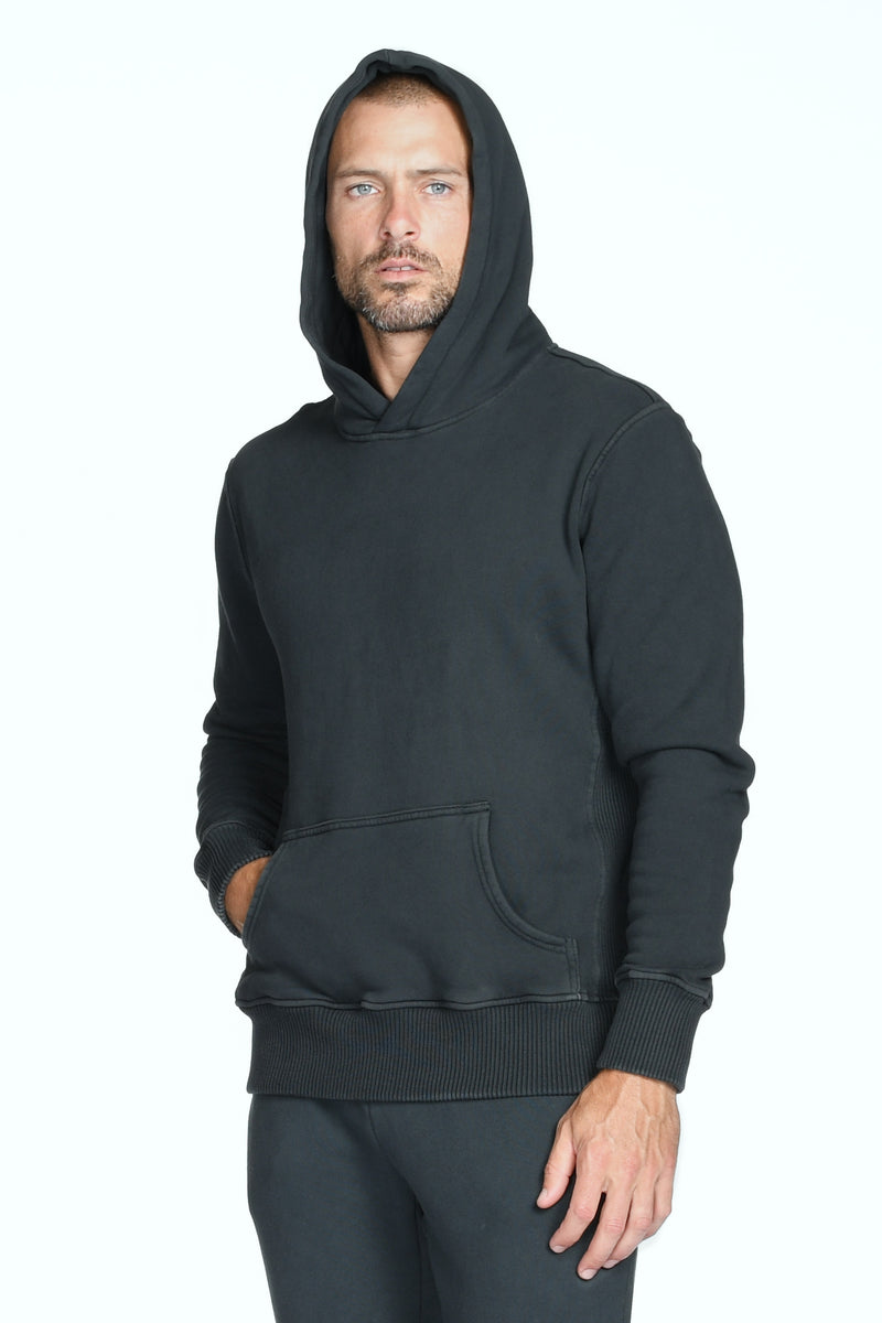 Men's Briggs Velour Back French Terry Hoodie — Black