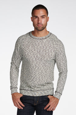Men's Pullover Sweater - Variegated Ivory/Black