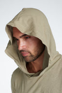 Men's Linen Blend Short Sleeve Hoodie - view 9