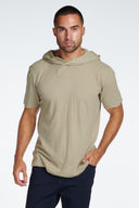 Men's Linen Blend Short Sleeve Hoodie - view 13