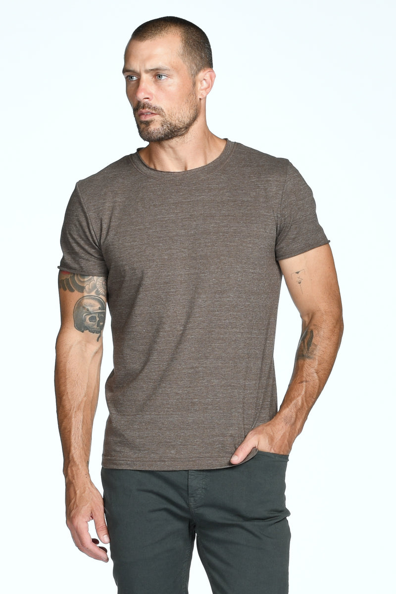 Men's Brolin Raw Neck Crew Tee — Brown