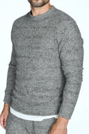 Men's Soft Knit Melange Wide Neck Pullover Sweater - view 10