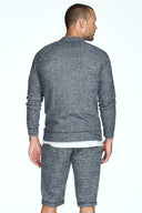 Men's Soft Knit Melange Wide Neck Pullover Sweater - view 13