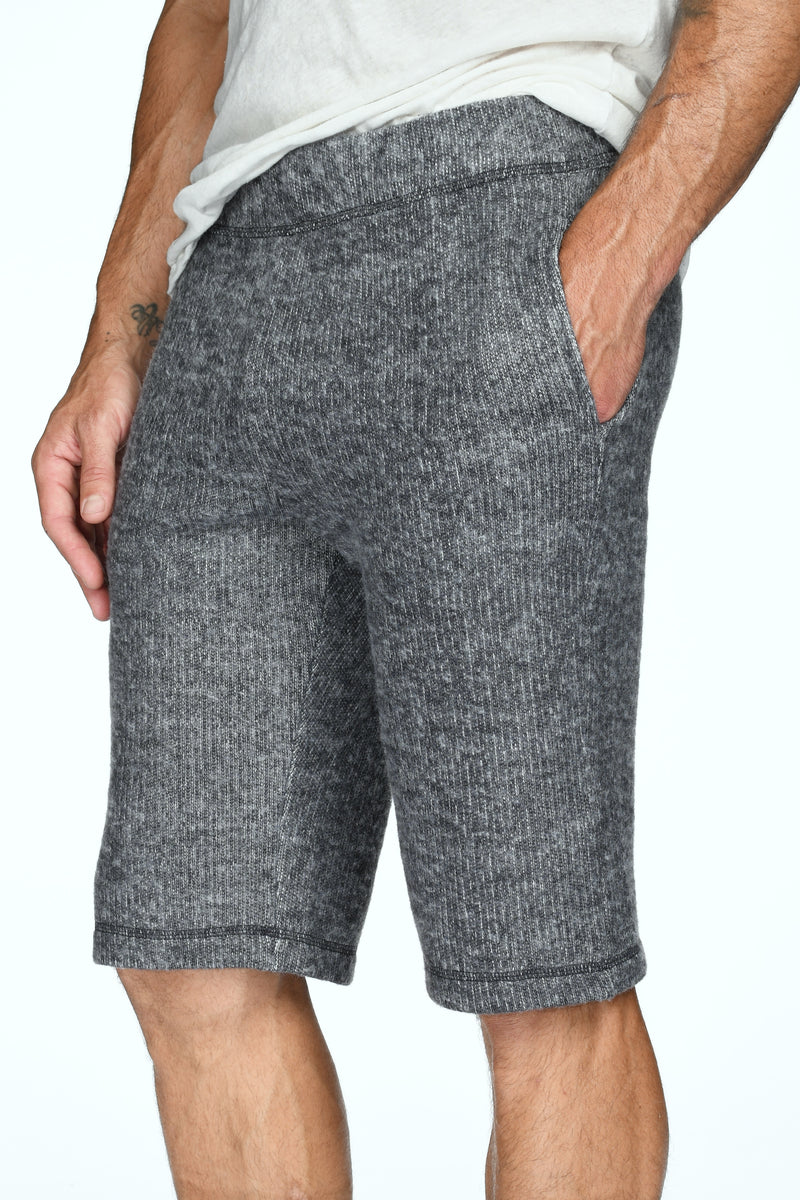 Men's Soft Knit Melange Shorts — Grey