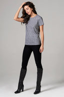 Women's Crew Neck Tee - Mini Stripe - view 2