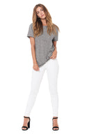 Women's Novelty Texture Crew Neck Tee - Black Gravel - view 3