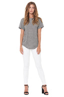Women's Novelty Texture Crew Neck Tee - Black Gravel - view 2