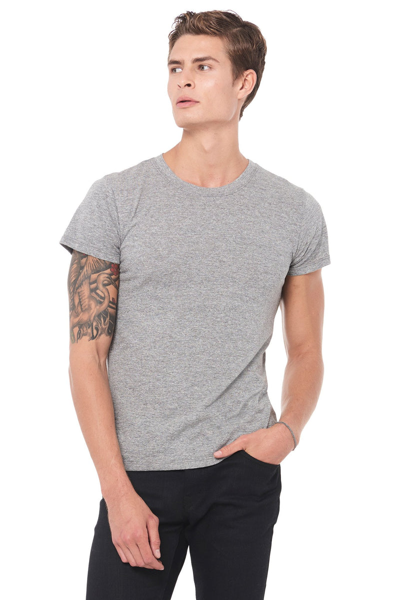 Men's Novelty Texture Crew Neck Tee — Heather Slub