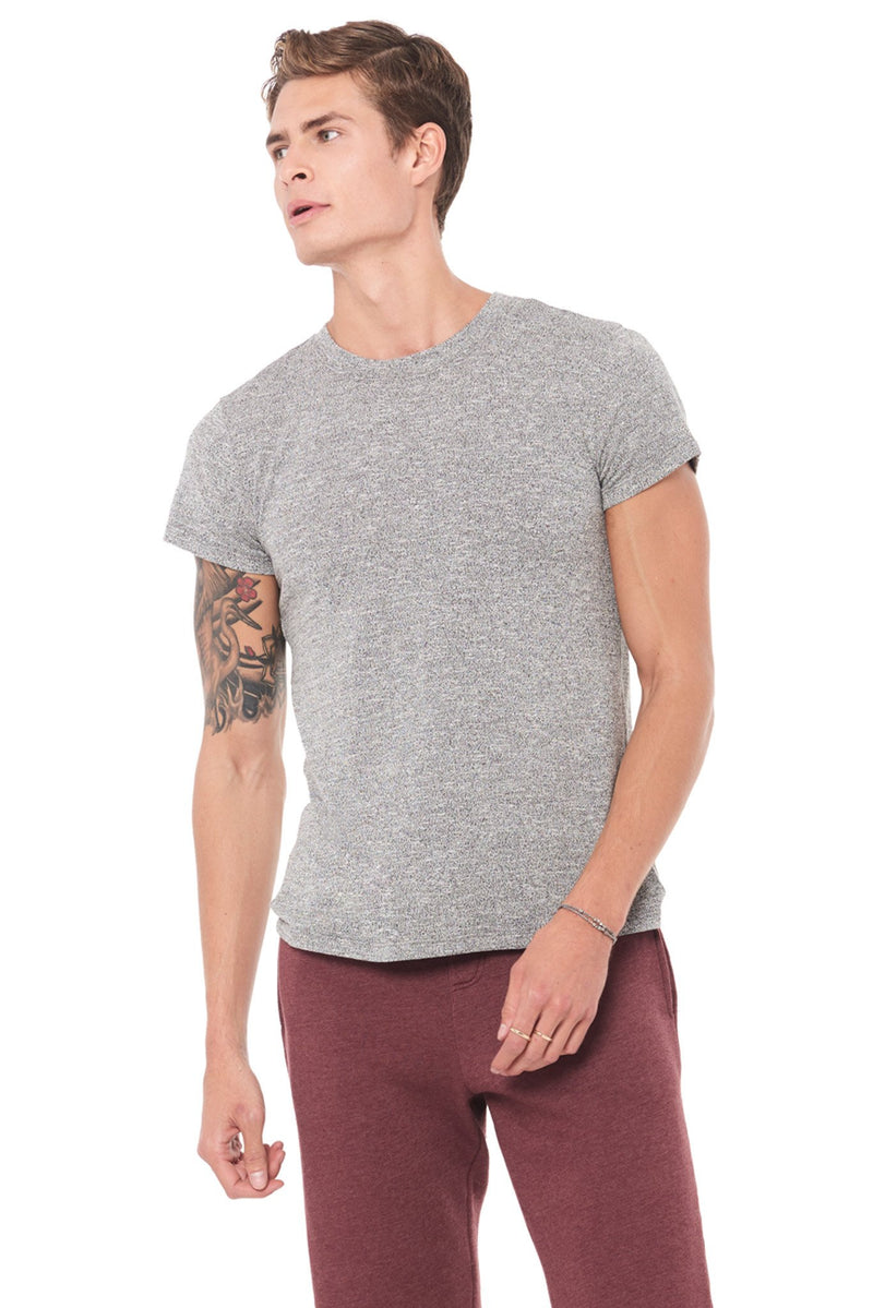 Men's Novelty Texture Crew Neck Tee — Melange