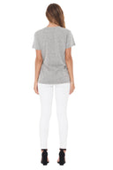 Women's Novelty Texture Crew Neck Tee - Melange - view 5