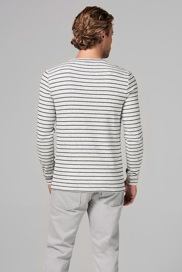 Men's Stripe Pullover Sweater - Navy Stripe