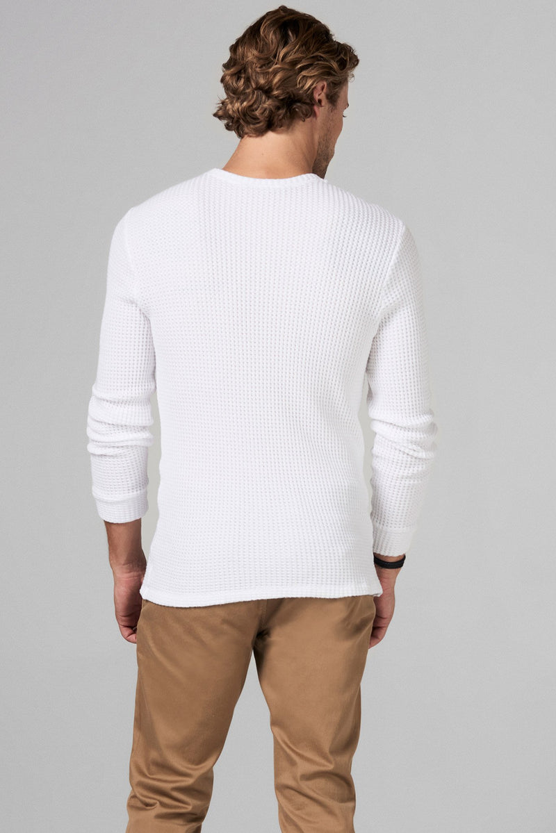 Men's Waffle Thermal Pullover Sweater