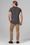 Men's Relaxed Crew Neck Tee - Quarter Stripe - view 4