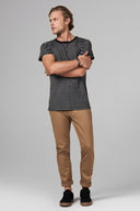 Men's Relaxed Crew Neck Tee - Quarter Stripe - view 3