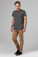 Men's Relaxed Crew Neck Tee - Quarter Stripe - view 2