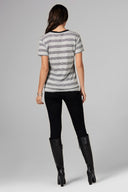 Women's Relaxed Crew Neck Tee - Retro Stripe - view 3
