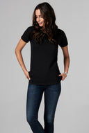 Women's Modal Relaxed Crew Neck Tee - Black - view 2