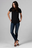 Women's Modal Relaxed Crew Neck Tee - Black - view 3