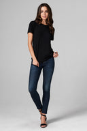 Women's Modal Relaxed Crew Neck Tee - Black - view 4
