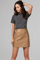 Women's Relaxed Crew Neck Tee - Quarter Stripe