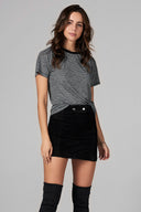 Women's Relaxed Crew Neck Tee- Thin Stripe - view 4