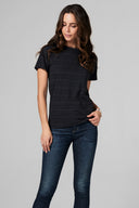 Women's Relaxed Crew Neck Tee - Wavy Stripe - view 2