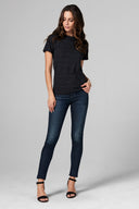 Women's Relaxed Crew Neck Tee - Wavy Stripe