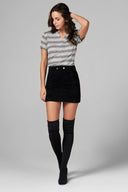 Women's Cross V-Neck Tee - Retro Stripe - view 2