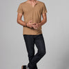 Men's Linen Blend Cross V-Neck Tee