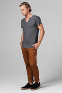 Men's Linen Blend Cross V-Neck Tee - view 11