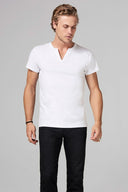 Men's Heavy Cotton Cross V-Neck Tee - view 8