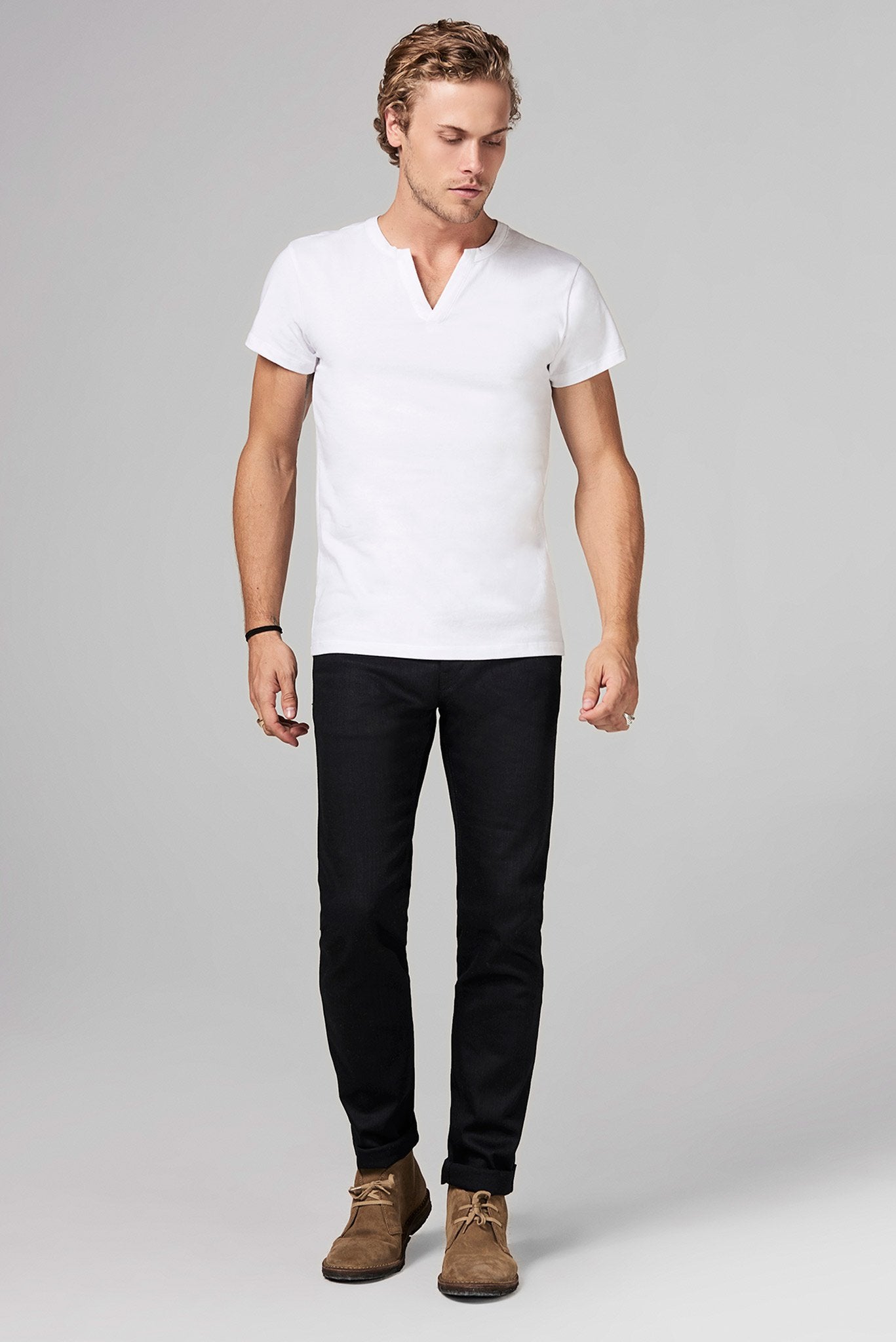 Lace Up Cross V-neck T-shirt
