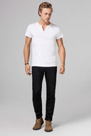 Men's Heavy Cotton Cross V-Neck Tee - view 6