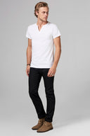 Men's Heavy Cotton Cross V-Neck Tee - view 4