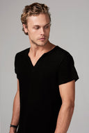 Men's Heavy Cotton Cross V-Neck Tee - view 7