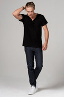 Men's Heavy Cotton Cross V-Neck Tee - view 3
