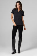 Women's Cross V-Neck Tee - Wavy Stripe - view 2